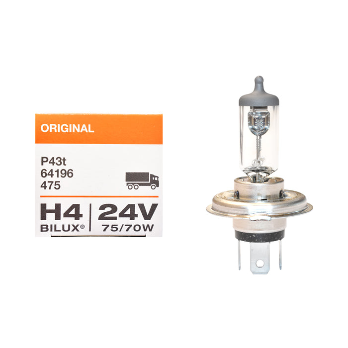 Lampadina alogena (Osram) H4 24V 75/70W BILUX P43T
