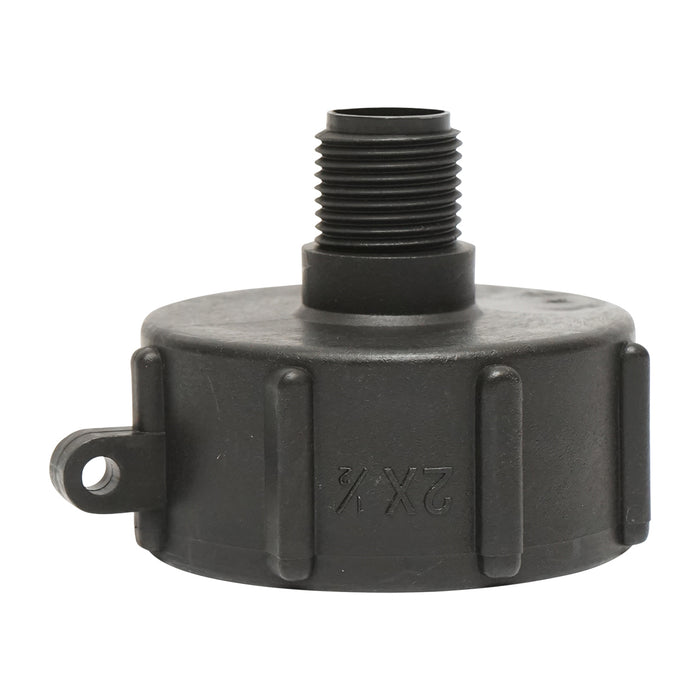 Adattatore S60x6 femmina 1/2 pollici per IBC con filettatura.
