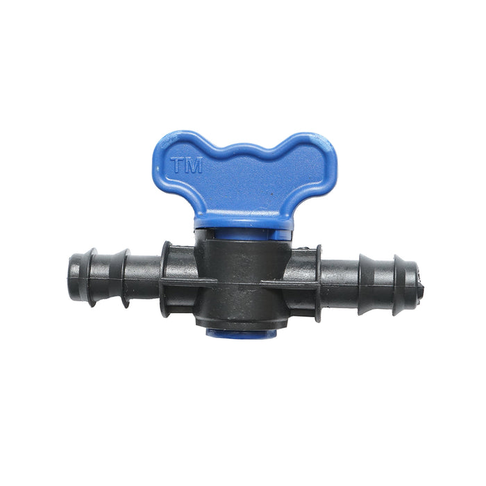 Rubinetto per tubo di gocciolamento uguale D16x16mm, PN4, per sistemi di irrigazione