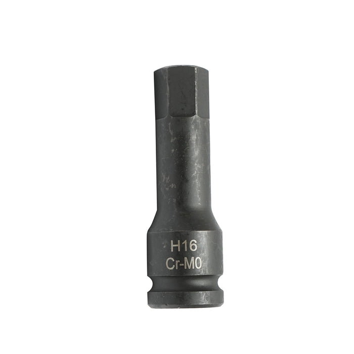 Chiave a bussola a impatto esagonale H16, 78 mm, quadrata 1/2 Cr-Mo