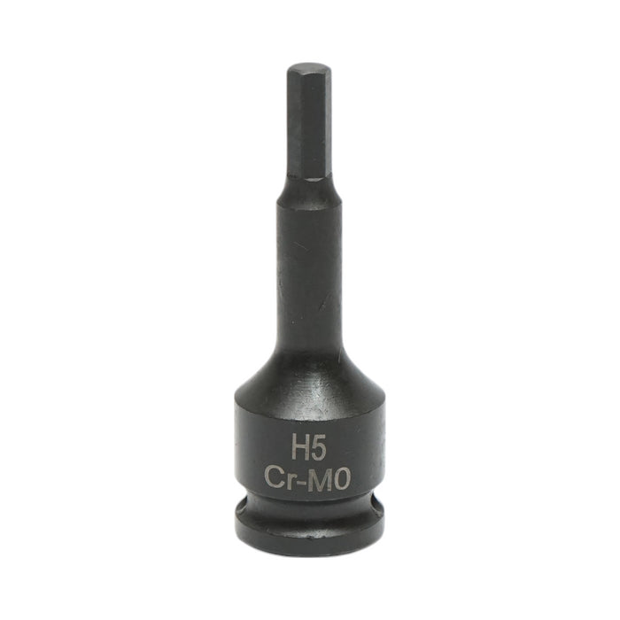 Chiave a bussola a impatto esagonale H5, 60 mm, quadrata 3/8 Cr-Mo
