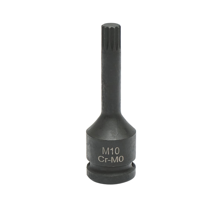 Chiave a bussola a percussione scanalata M10, 78 mm, 1/2 quadrato Cr-Mo