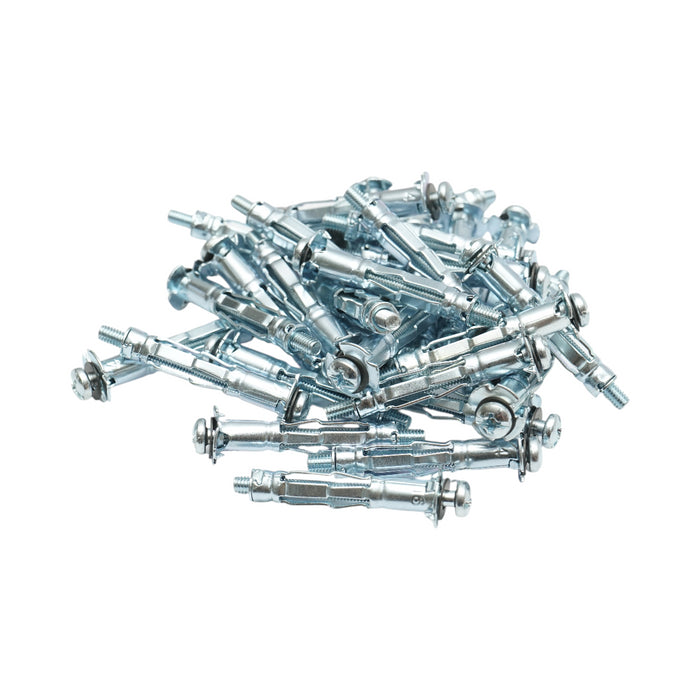 Tassello metallico per cartongesso tipo Molly 4x38mm in acciaio zincato, testa a croce 100 pz/scatola