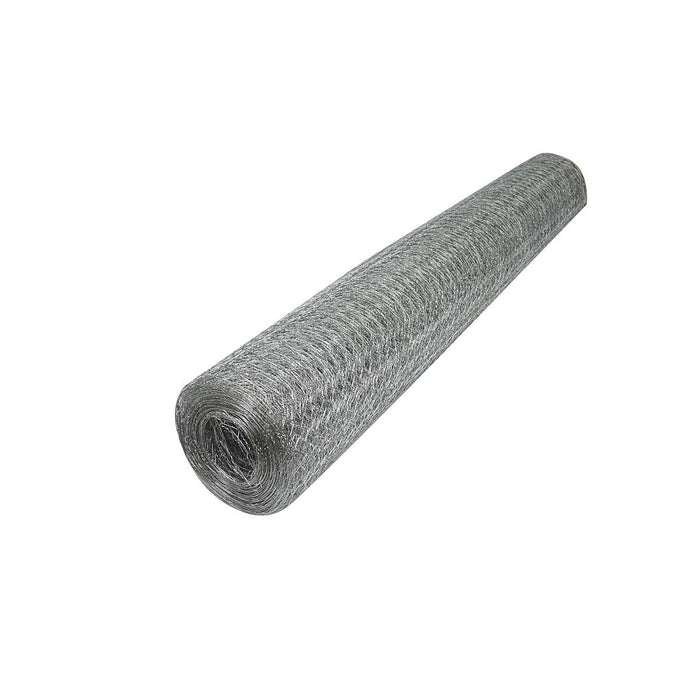 Reti Recinzione per Pollame Rete per recinto L20m, H100cm, intrecciata, zincata con maglie di 19mm, per recinzione.
