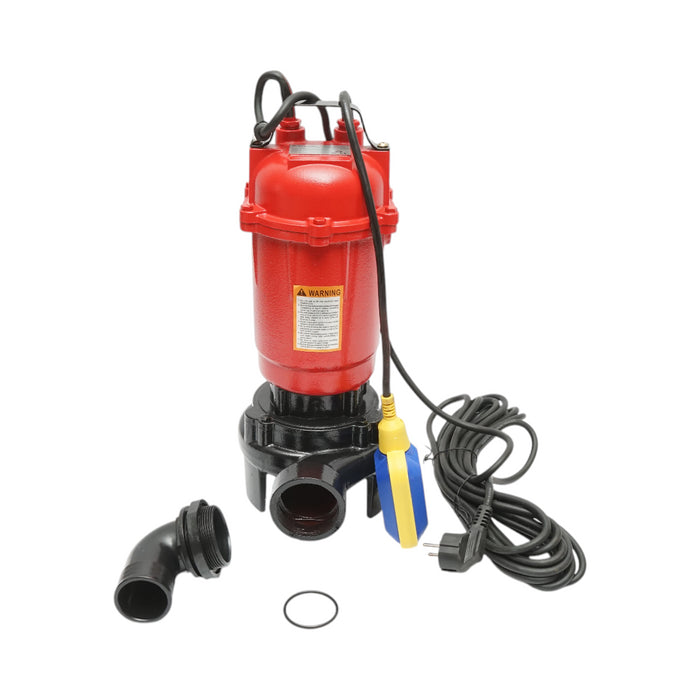 POMPA SOMMERSA PER ACQUE SPORCHE DRENAGGIO CON GALLEGGIANTE E TRITURATORE 2600W, 220V, H12m, 333 L/min, Breckner Germany