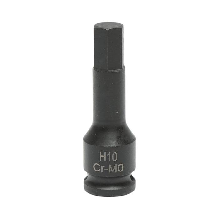 Chiave a bussola a impatto esagonale H10, 60 mm, quadrata 3/8 Cr-Mo