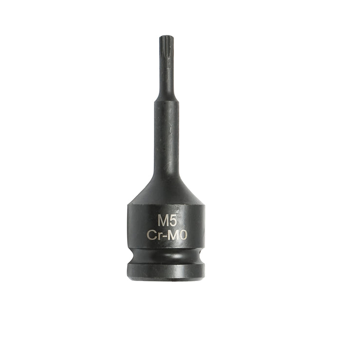 Chiave a bussola a percussione scanalata M5, 78 mm, 1/2 quadrato Cr-Mo