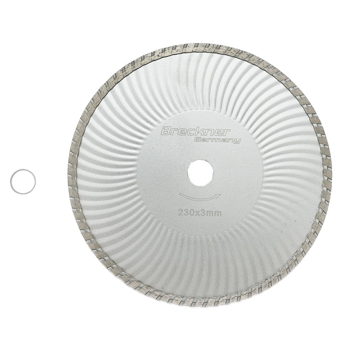 Disco diamantato continuo 230x3mm per taglio a umido/a secco di calcestruzzo e ceramica Breckner Germany