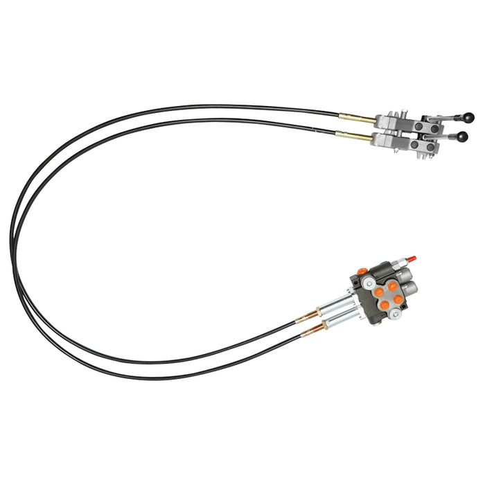 DISTRIBUTORE OLEODINAMICO con 2 leve, lunghezza cavo 2,5 m pressione 250 bar portata 40 l/min