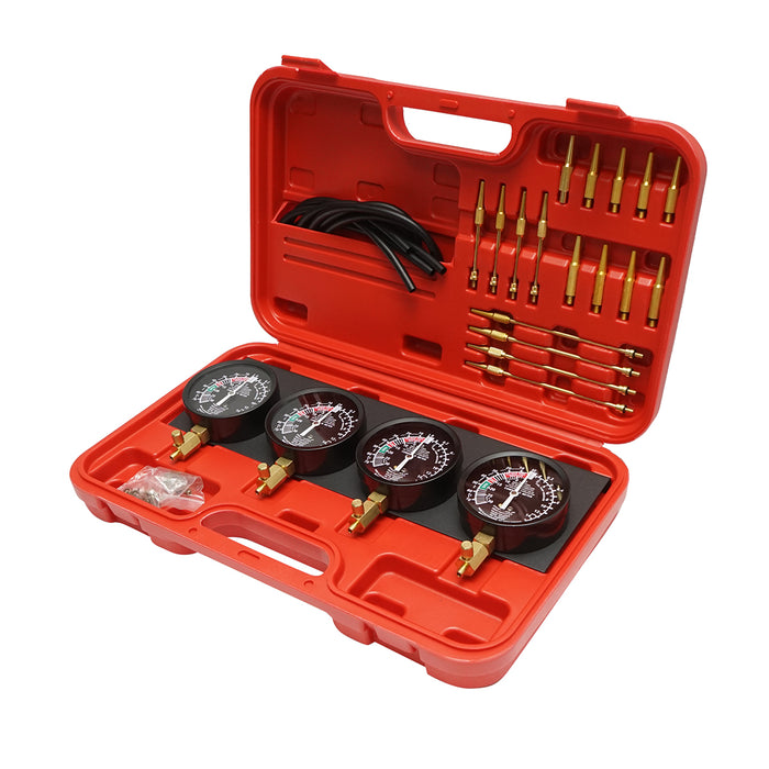 Kit sincronizzazione carburatore e iniezione, 4 manometri con adattatori Breckner Germany