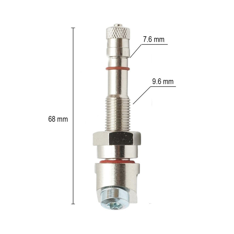 Valvola in metallo da 68 mm per cerchi tubeless di autocarri, compatibile con sensori TPMS