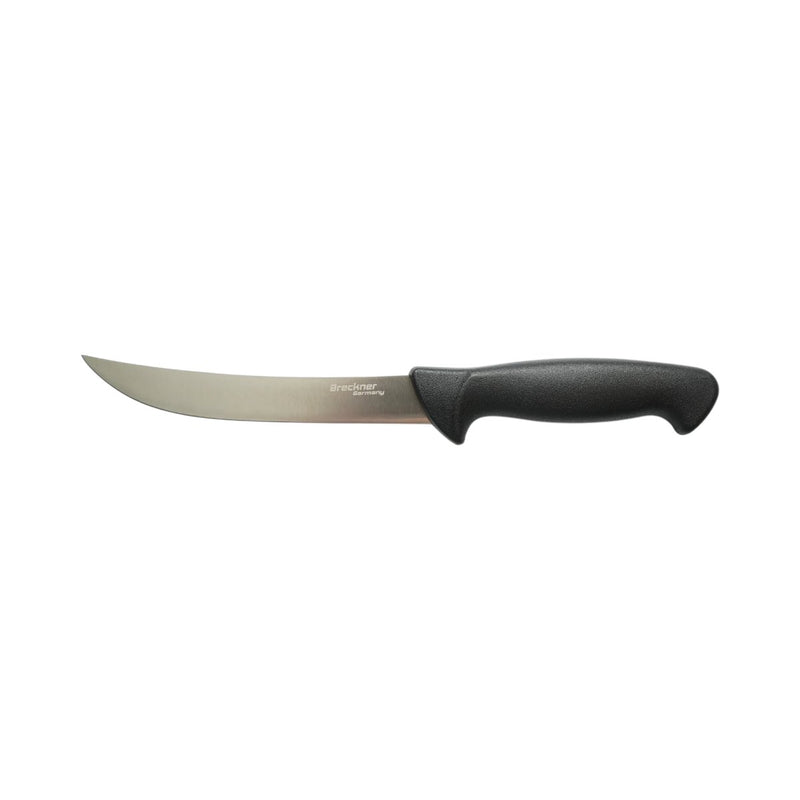 Coltello professionale curvo per disosso da 15 cm, lama in acciaio 5Cr15MoV, manico in PP nero Breckner Germany