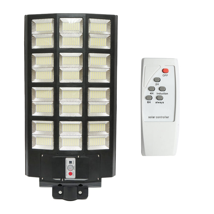 Lampada solare illuminazione stradale a LED 1200W, 6500K, IP65 con pannello solare sensore di movimento telecomando