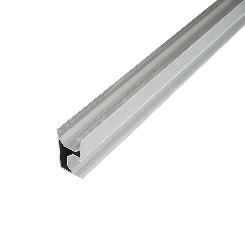 Profilo in alluminio per il montaggio di pannelli solari, 2,5 m – Sistema B (24 mm).. Breckner Germany