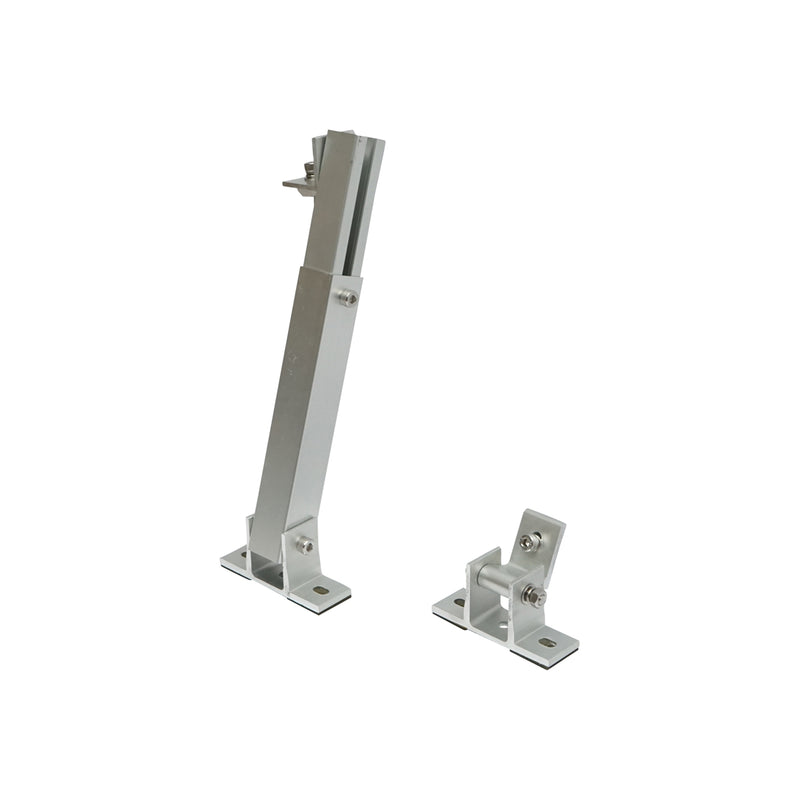 Set di supporti e sistema di montaggio per pannelli solari, inclinazione regolabile (10–15 gradi), Sistema A (20 mm)