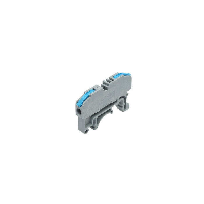 Connettore rapido per guida DIN 32A 450V, 2 poli 0,08-4mm, blu Leader