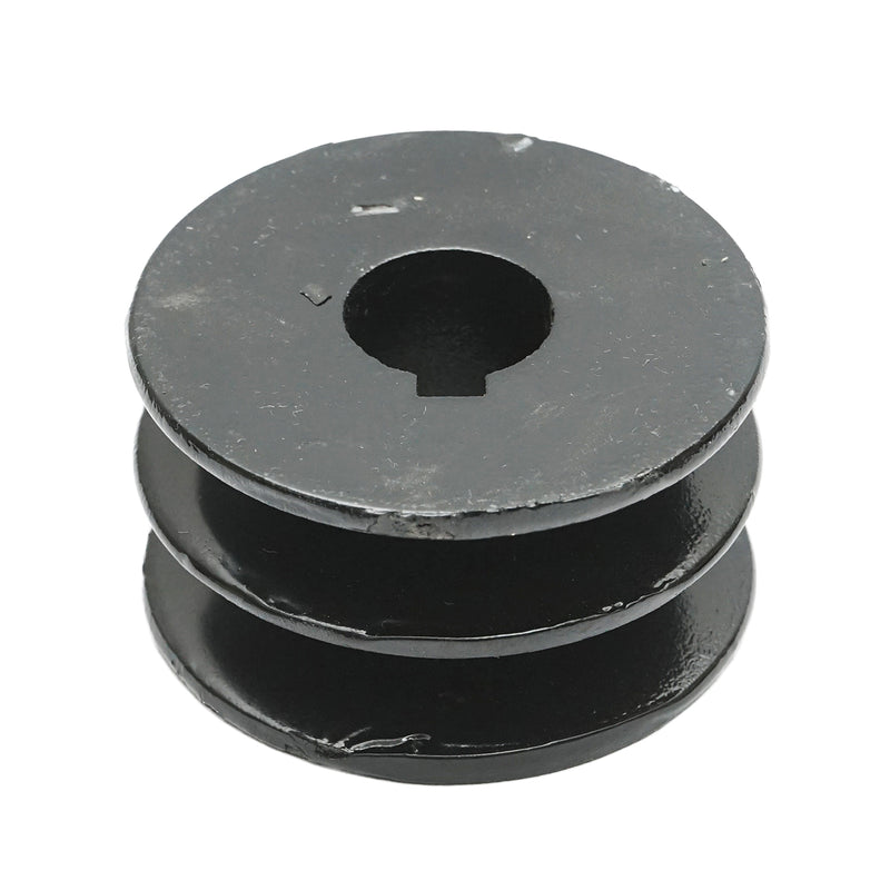 Puleggia a 2 gole 58x32 mm per albero da 19 mm con chiavetta