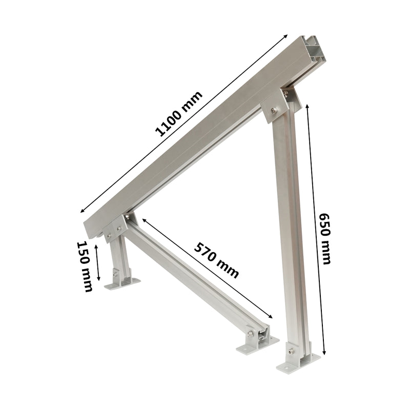 Kit di montaggio per pannelli fotovoltaici a terra e su tetto piano – Sistema B Breckner Germany
