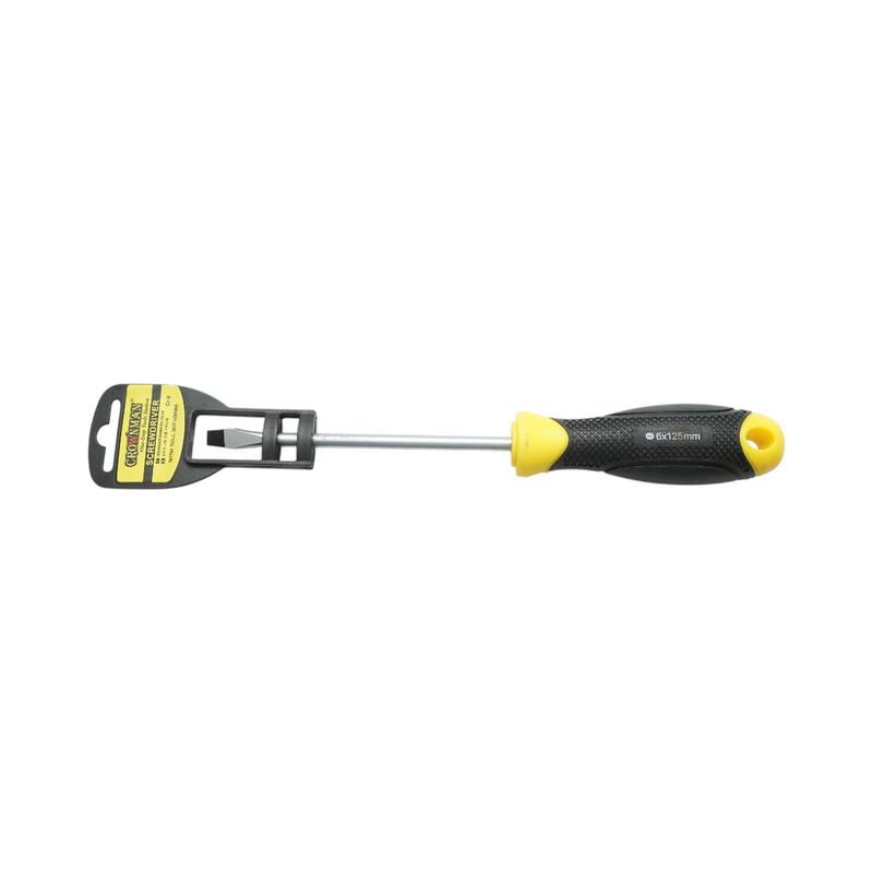 Cacciavite dritto Crownman 6x125mm con punta magnetica professionale Cr-V