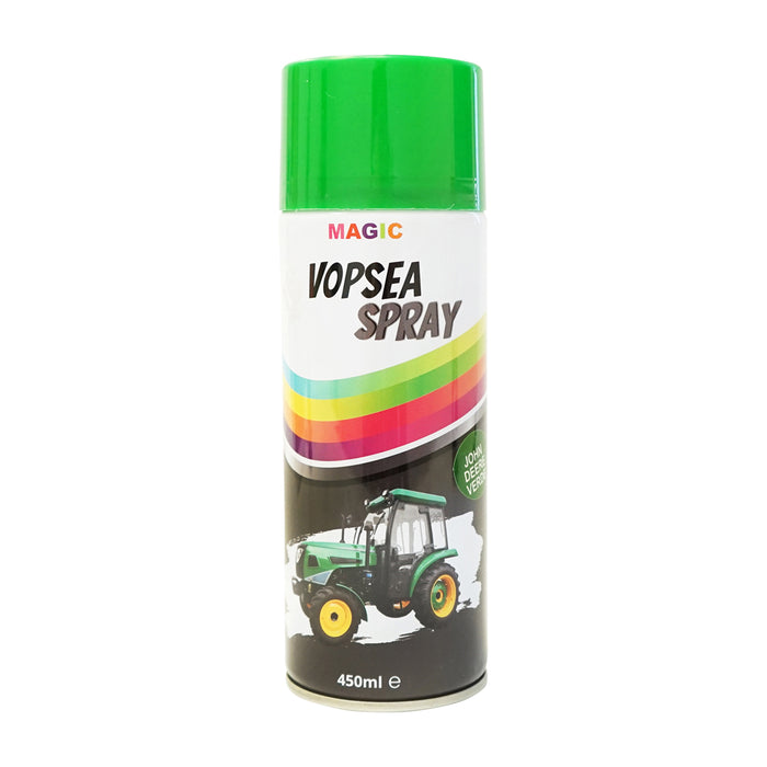 Spray vernice auto verde tipo John Deere professionale ad asciugatura rapida, 450 ml MAGIC