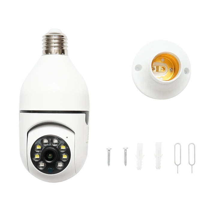 Telecamera di videosorveglianza WS-Q501 Smart-Bulb PTZ, WIFI tipo lampadina E27 con sensore di movimento e applicazione Tuya WS-W501