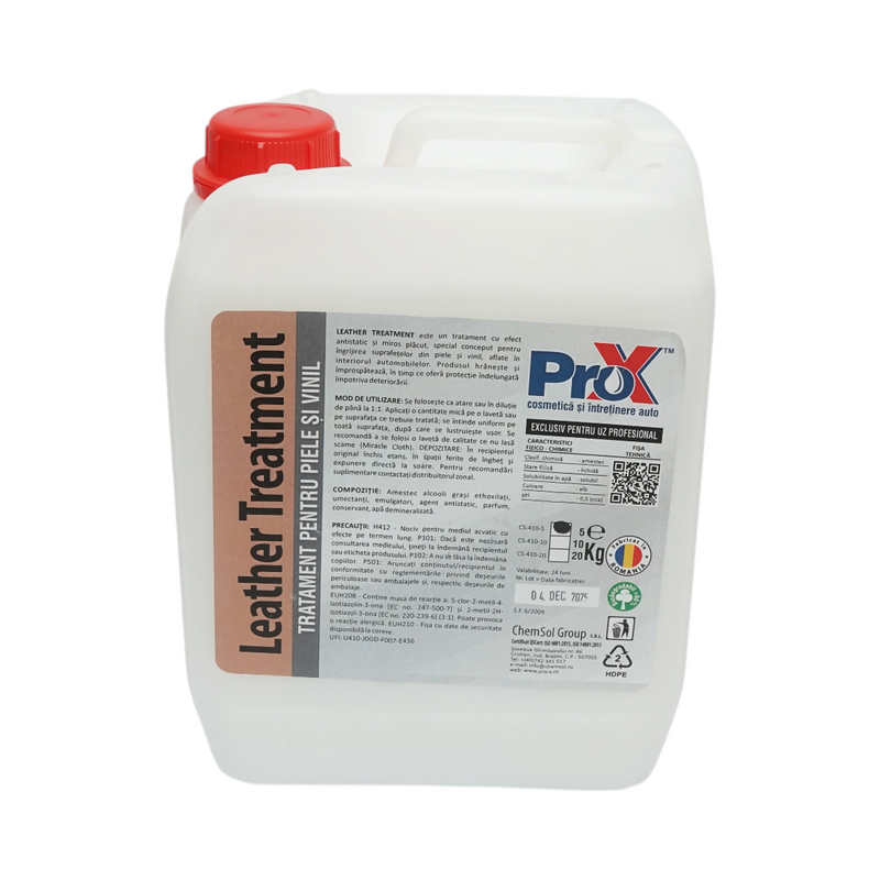 Leather Treatment Pro-X – Soluzione professionale per il trattamento di pelle e vinile di veicoli (5 kg)