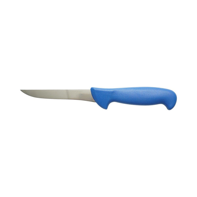 Coltello professionale stretto per disosso da 13 cm, lama in acciaio 5Cr15MoV, manico in nylon blu Breckner Germany