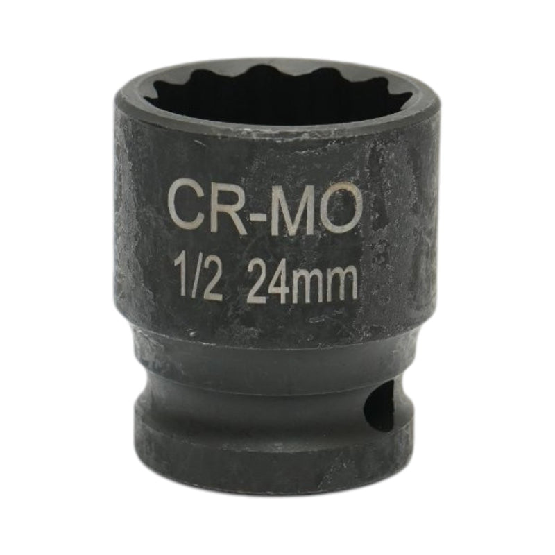 Bussola a impatto bi-esagonale da 24 mm/38 mm con attacco quadro da 1/2", in Cr-Mo Breckner Germany
