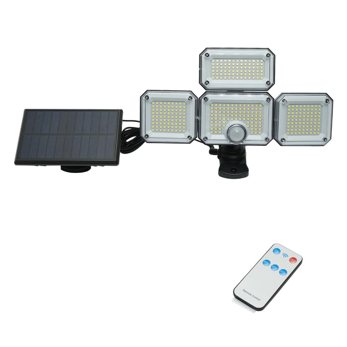 Lampada LED da 8W con pannello solare telecomandato e batteria da 2400mAh, IP65