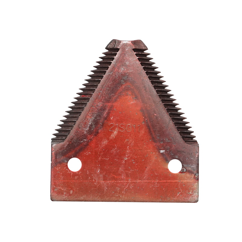 Lama dentellata per mietitrebbia Claas, foro da 6 mm, codice OEM 6112031 Breckner Germany
