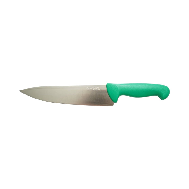Coltello da chef professionale da 23 cm, lama in acciaio 5Cr15MoV, manico in PP verde Breckner Germany