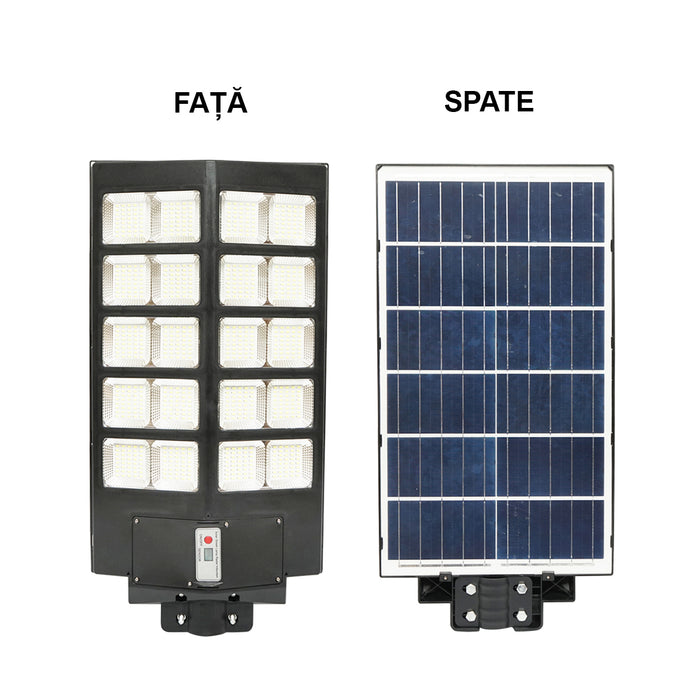 Lampada solare LED 400W Illuminazione stradale 6500K con pannello solare, telecomando, sensore di movimento