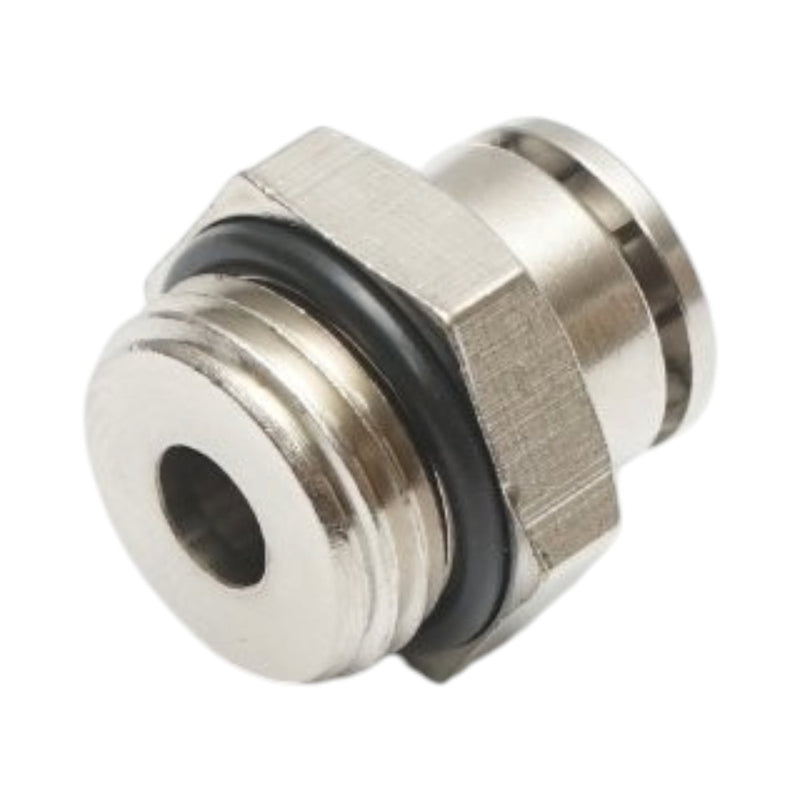 Raccordo rapido metallico diritto da 8 mm, filetto maschio M16