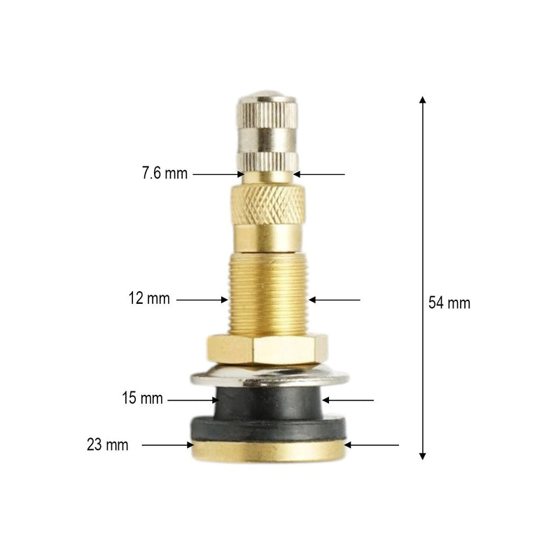 Valvola agricola in ottone per tubeless 54 mm TR618A