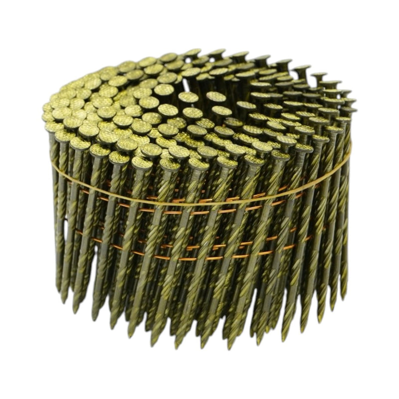 Set di 7.200 chiodi in bobina a gambo anulare per edilizia (2,9 x 70 mm): 240 chiodi/bobina, 30 bobine/scatola.