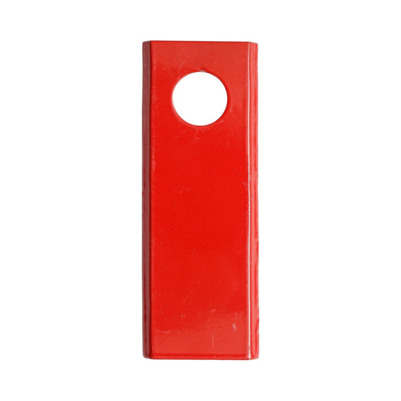 Coltello sinistro per falciatrice rotativa, dimensioni 126 × 47 × 4 mm, foro Ø 20 mm. Breckner Germany