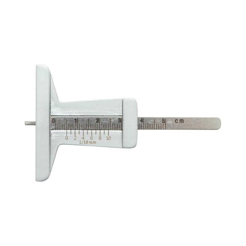 Calibro meccanico per misurare la profondità di usura del battistrada degli pneumatici, 0–50 mm.