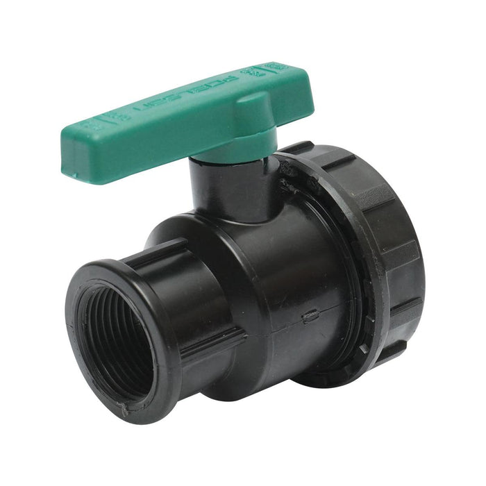 Valvola A Sfera per tubi irrigazione a goccia PN10-1" X 1", Rubinetto per Tubi Nastro di irrigazione a Goccia, Valvola A Sfera per sistemi di irrigazione a goccia PN10-1" X 1"