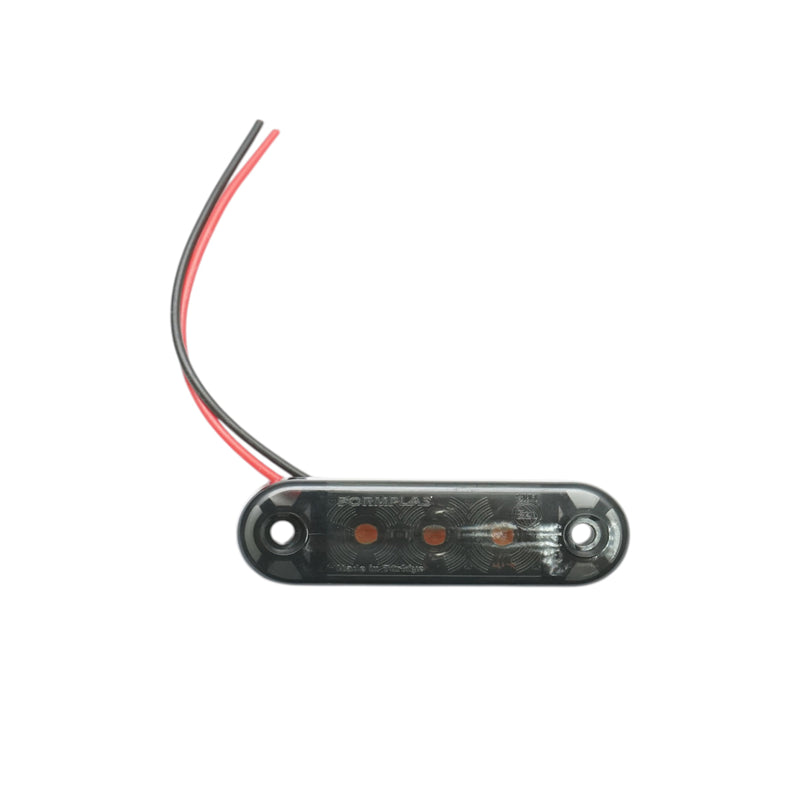 Luce di ingombro laterale a LED ovale 12V-24V, giallo fumé, 3 LED, 70x21x10,5 mm Breckner Germany