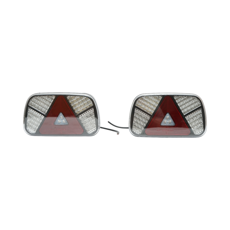 Set di fanali posteriori a LED universali 12V/24V a 7 funzioni, 237x138x30 mm Breckner Germany