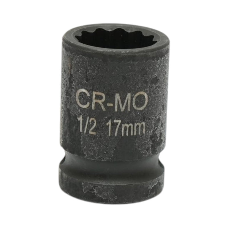 Bussola a impatto bi-esagonale da 17 mm, lunghezza 38 mm, attacco quadro da 1/2", Cr-Mo Breckner Germany