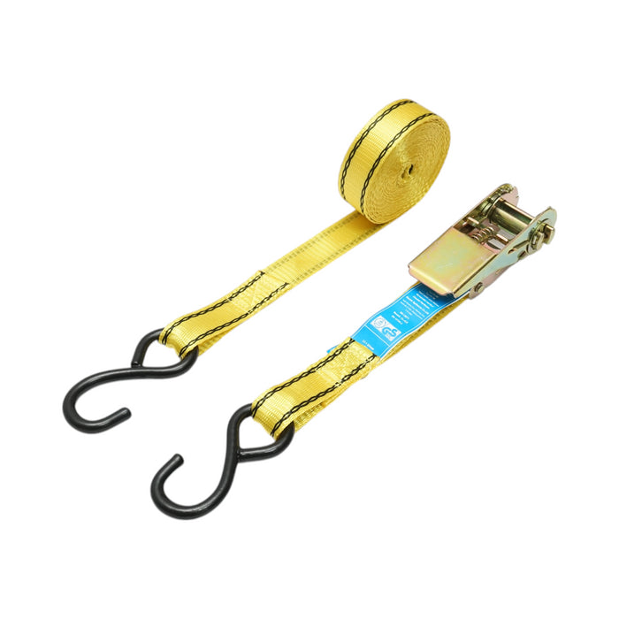 Cinghia di ancoraggio per carichi 5mx25mm 225Kg (cricchetto semplice) Crownman