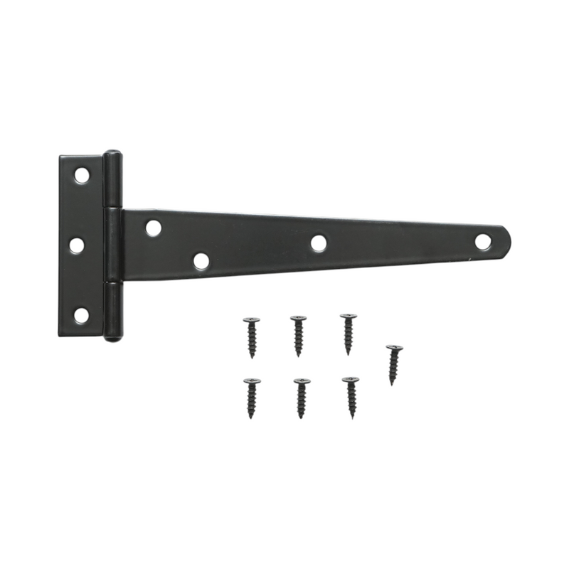 Cerniera a T per cancelli, 70x174 mm, acciaio nero, viti incluse