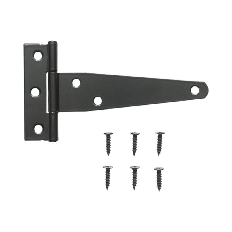 Cerniera a T per cancelli, 65x121 mm, acciaio nero, viti incluse