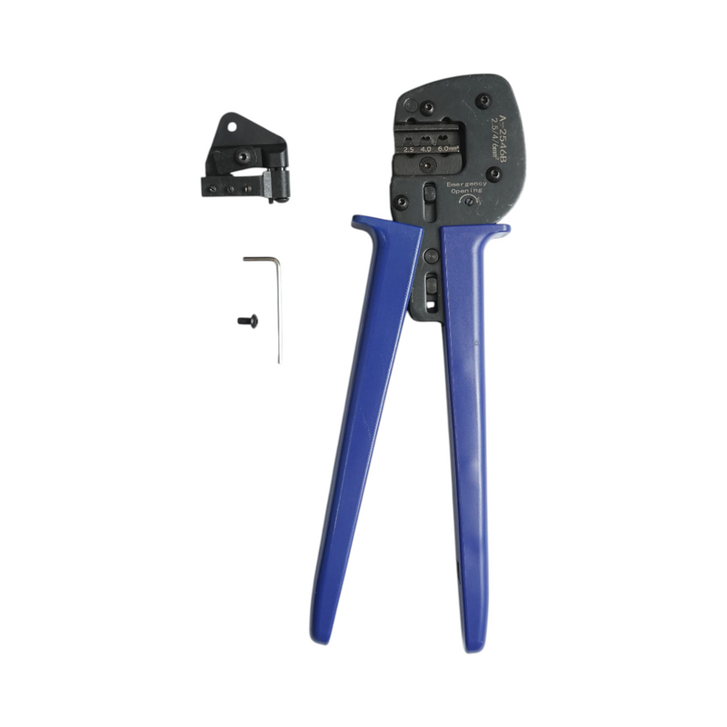 Pinza crimpatrice Longroad A2546B per connettori MC4 e cavi per pannelli solari (2,5–6 mm²)