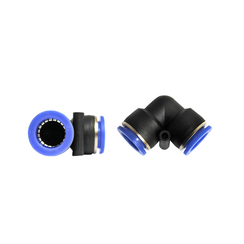 Raccordo a gomito a innesto rapido per tubo M16 – plastica