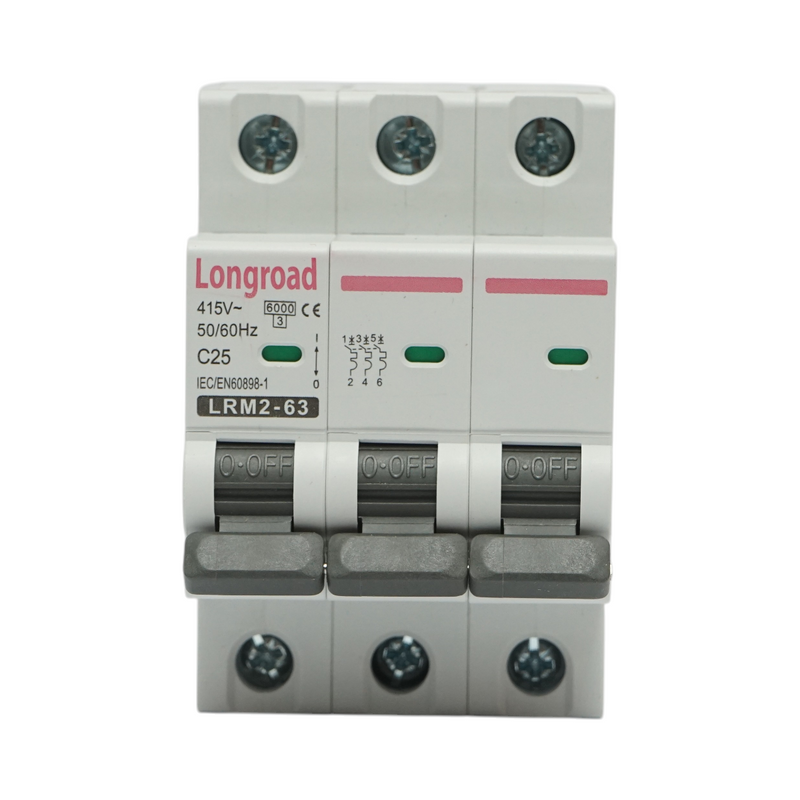 Interruttore magnetotermico miniaturizzato Longroad MCB 3P 25A 415VAC