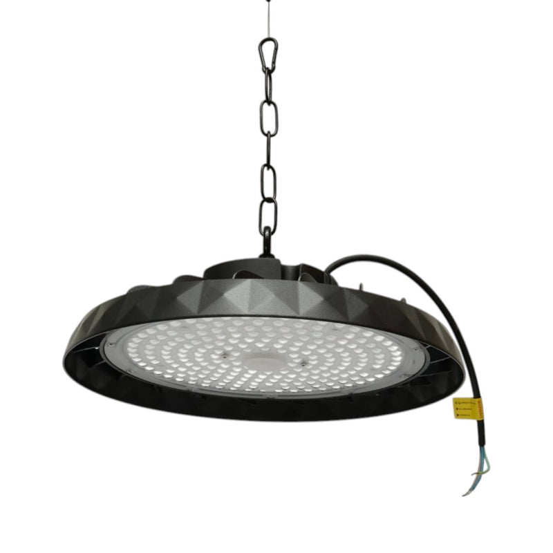 Lampada industriale LED UFO High-Bay da 150 W, 100-265 V, 6500 K, 24000 lm per capannoni industriali e magazzini, 330x45 mm, IP65 Breckner Germany