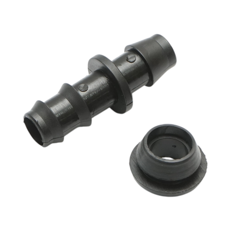 Connettore a nipplo uguale da 16x16 mm per tubi di irrigazione a goccia, per sistemi di irrigazione.
