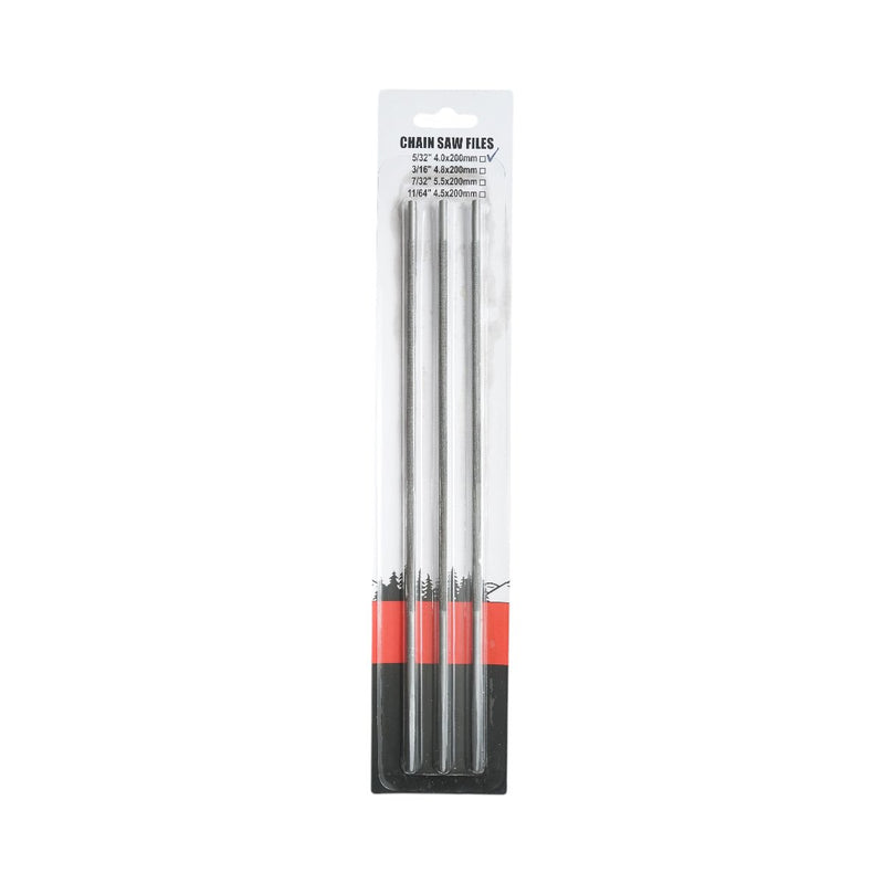 Set di 3 lime tonde per affilatura motoseghe, 4x200 mm (5/32 di pollice)